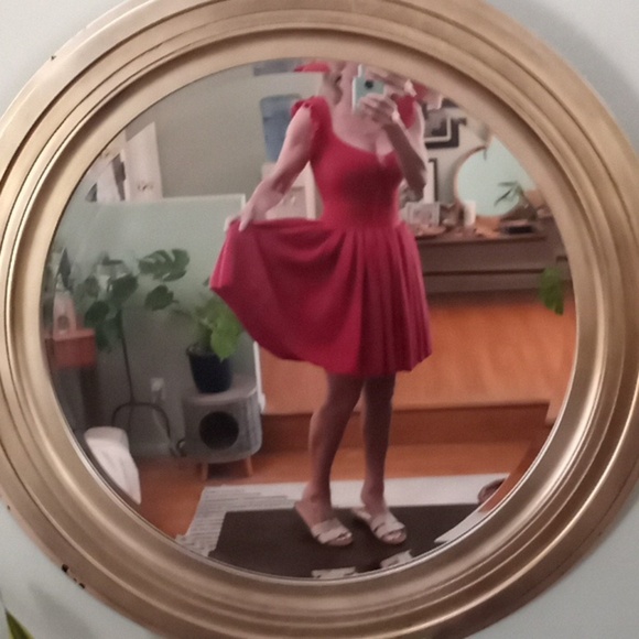 Hand Crocheted Little Mexico Dress w Ribbon Lace Up Bodice Full Flare Sk… - Picture 4 of 7